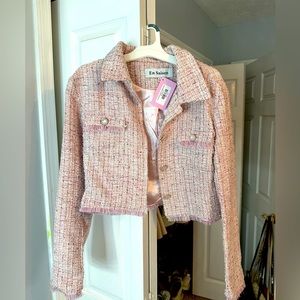 En saison cropped tweed jacket